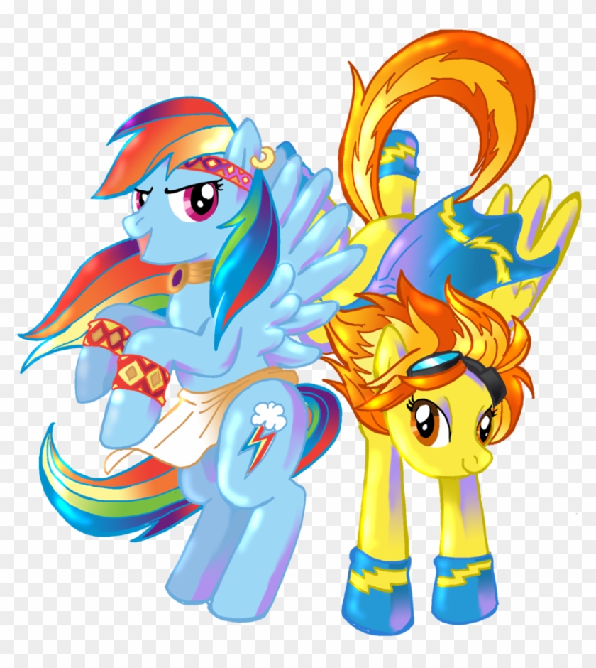 Warrior Rainbow Dash And Wonderbolt Spitfire By Lotothetrickster - Mlp Rainbow Dash Wonderbolt #651369