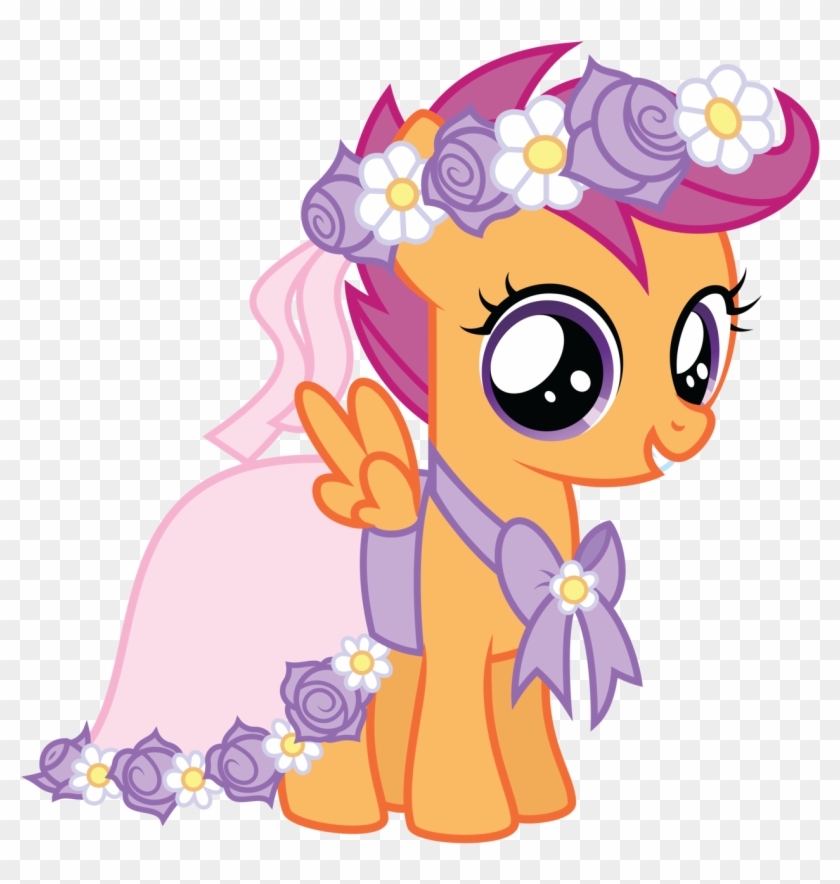 Flower Filly Scootaloo By Midnight Blitz - My Little Pony Scootaloo Dress #651411