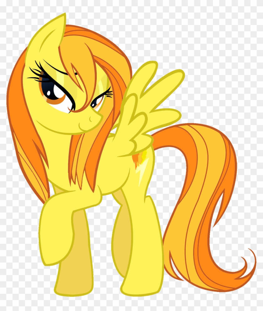 Spitfire With Wet Mane By Kubekkakabrony Spitfire With - My Little Pony Yellow With Orange Hair #651427