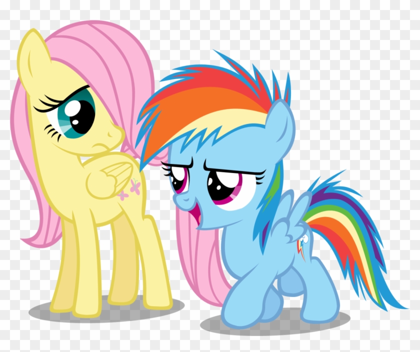 Zacatron94, Filly, Filly Fluttershy, Filly Rainbow - Filly Fluttershy And Rainbow Dash #651498