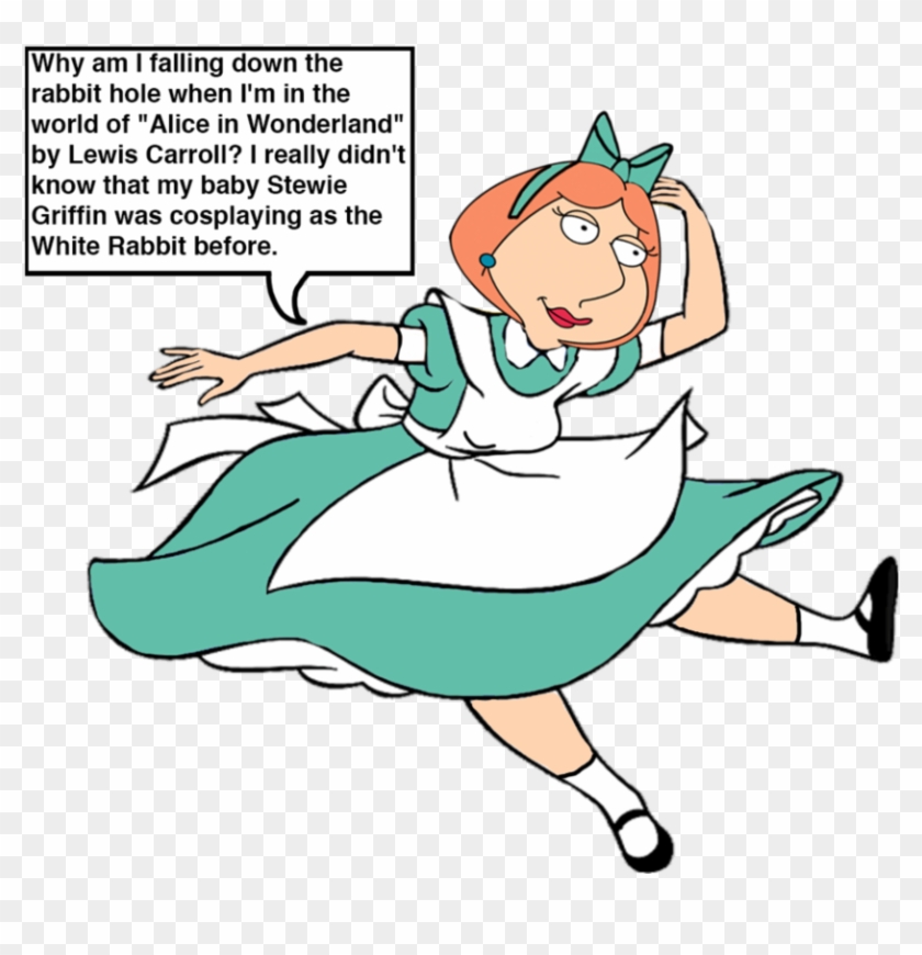 Lois Griffin As Alice Falling Down The Hole By Darthranner83 - Alice In Wonderland Falling Down The Rabbit Hole #651755