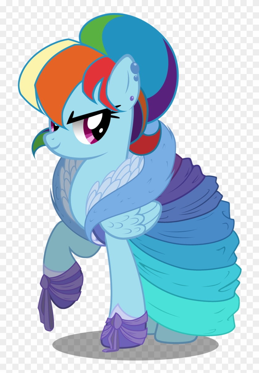 Rainbow Dash In A Poofy Dress - Rainbow Dash Dress Up #651833