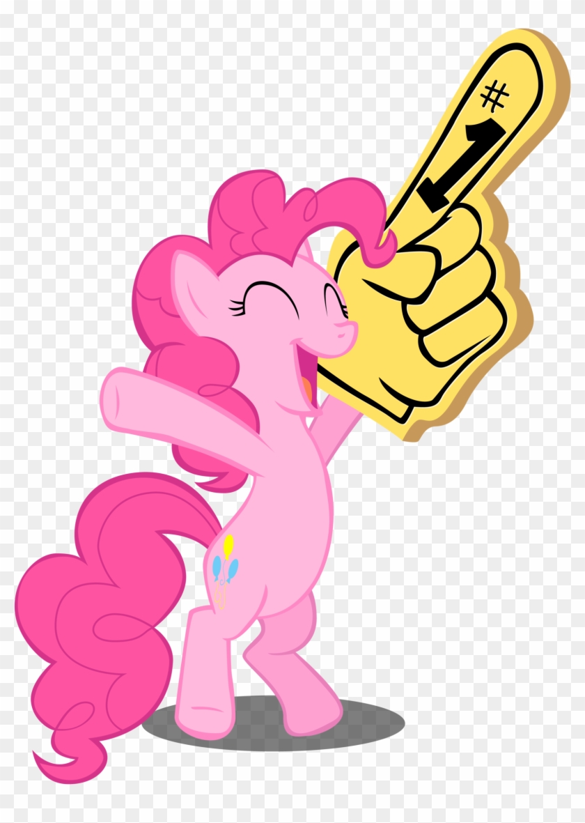 Explains Why Pinkie Pie Has The Foam Finger - Mlp Pinkie Pie Cheering #652146