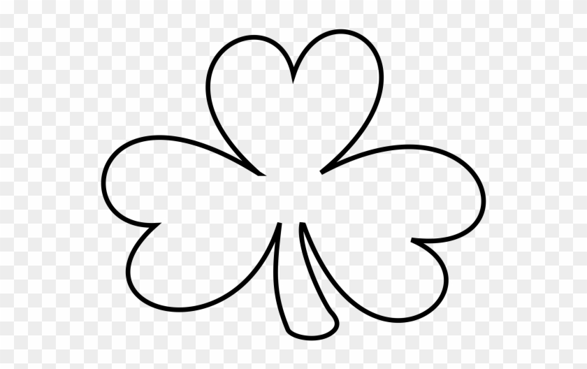 Shamrock Clipart Simple - Black And White Shamrock #652256