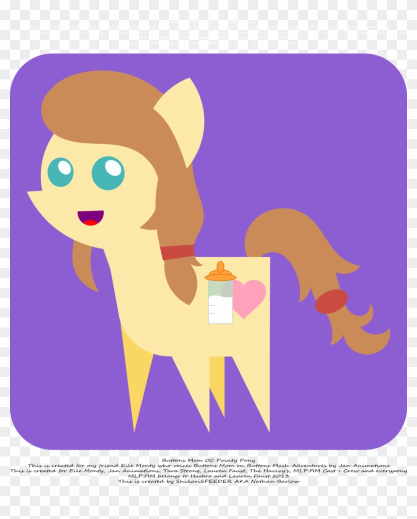 Buttons Mom Oc Pointy Pony By Shikarispe - Mlp Base Baby And Mom #652285