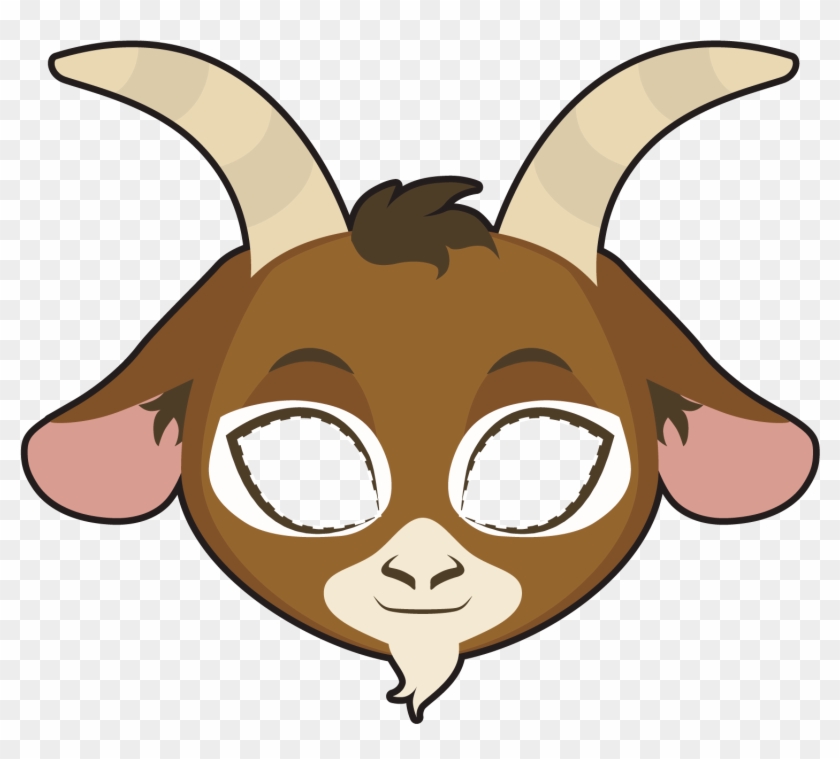 Goat Euclidean Vector Illustration - Mascara De Cabra Para Imprimir #652492