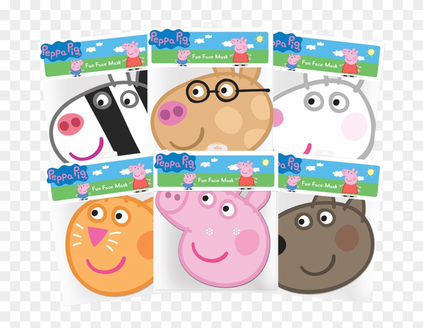 Peppa Pig & Friends Party Masks 6-pack - Peppa Pig - Peppa & Friends Masks 6-pack #652574