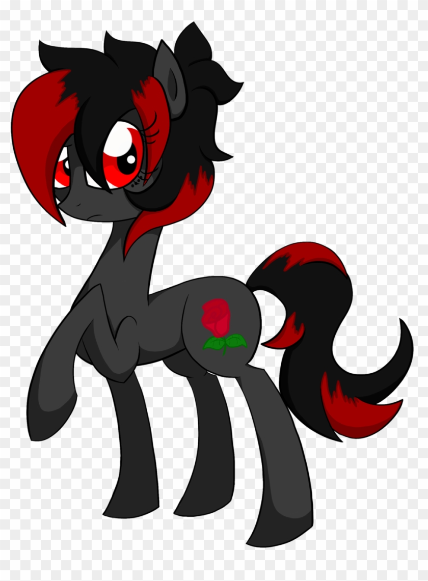 Personality - La - Dark Red And Black Pony #652669