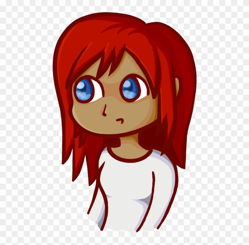 Girl With Red Hair And Blue Eyes By White-spark - Girl With Red Hair Cartoon #652676