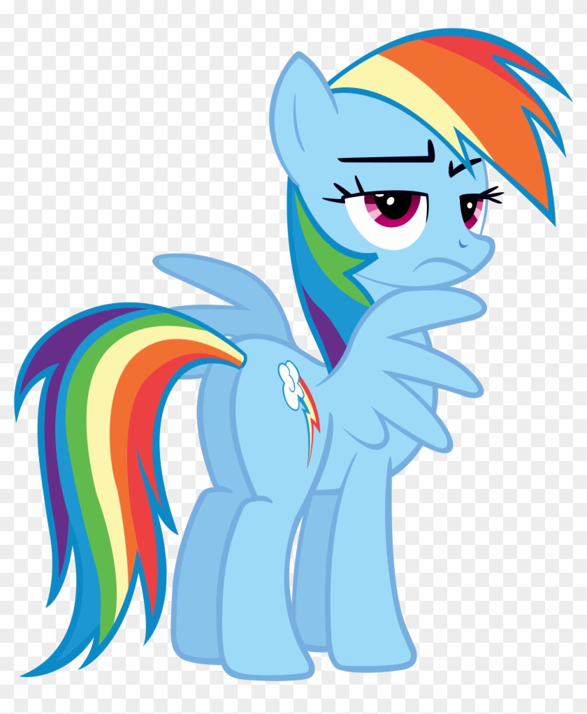 Spikesmustache Rainbow Is Not Ammused - Mlp Rainbow Dash Diaper #652725