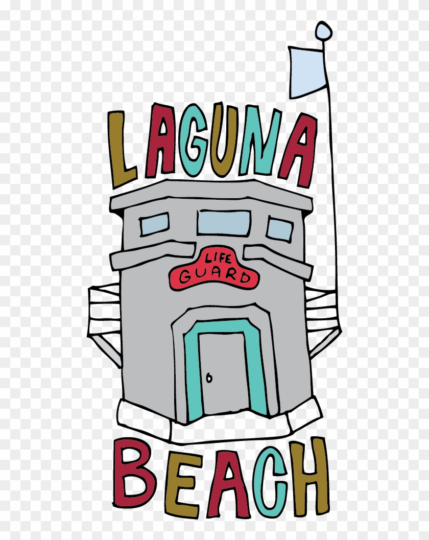 Jana Miller Drawing - Laguna Beach Lifeguard Tower Drawing #652726