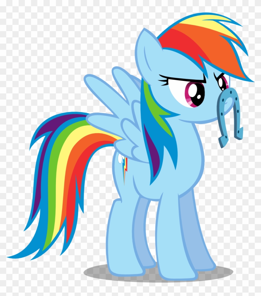 Rainbow Dash's Mustache By Kopachris - My Little Pony Rainbow Dash Happy #652915