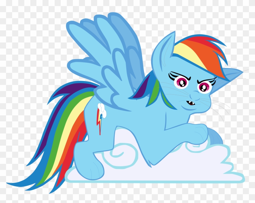 Flutterflyraptor Rainbow Dash, As A Flying Cat - Mlp Rainbow Dash Base Flying #652930