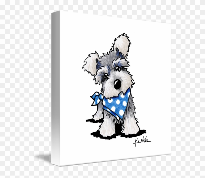 Schnauzer In Dots By Kim Niles - Schnauzer Easy To Draw #653138