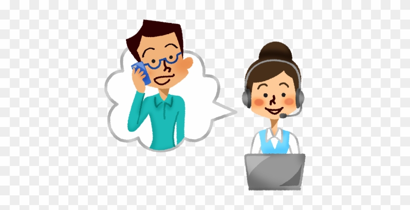 Call Center Operator Talking With Man Client - Centro De Llamadas Png #653190