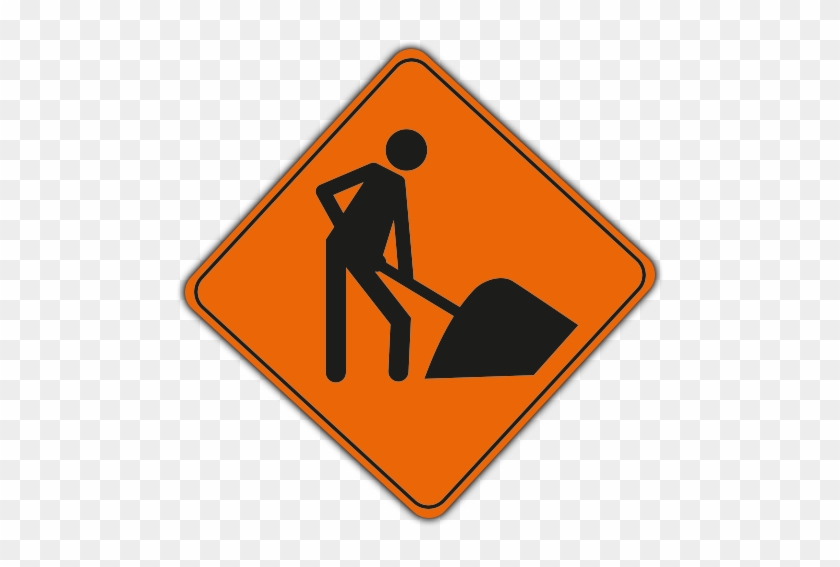 Road Work Ahead - Men At Work Sign #653356