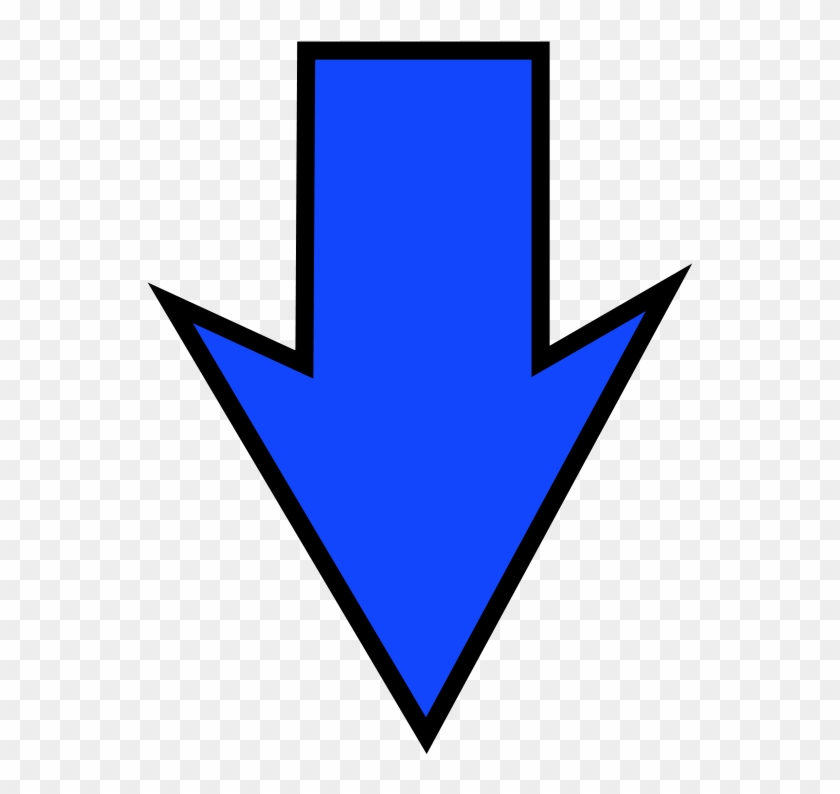 Blue Down Arrow Png #653686