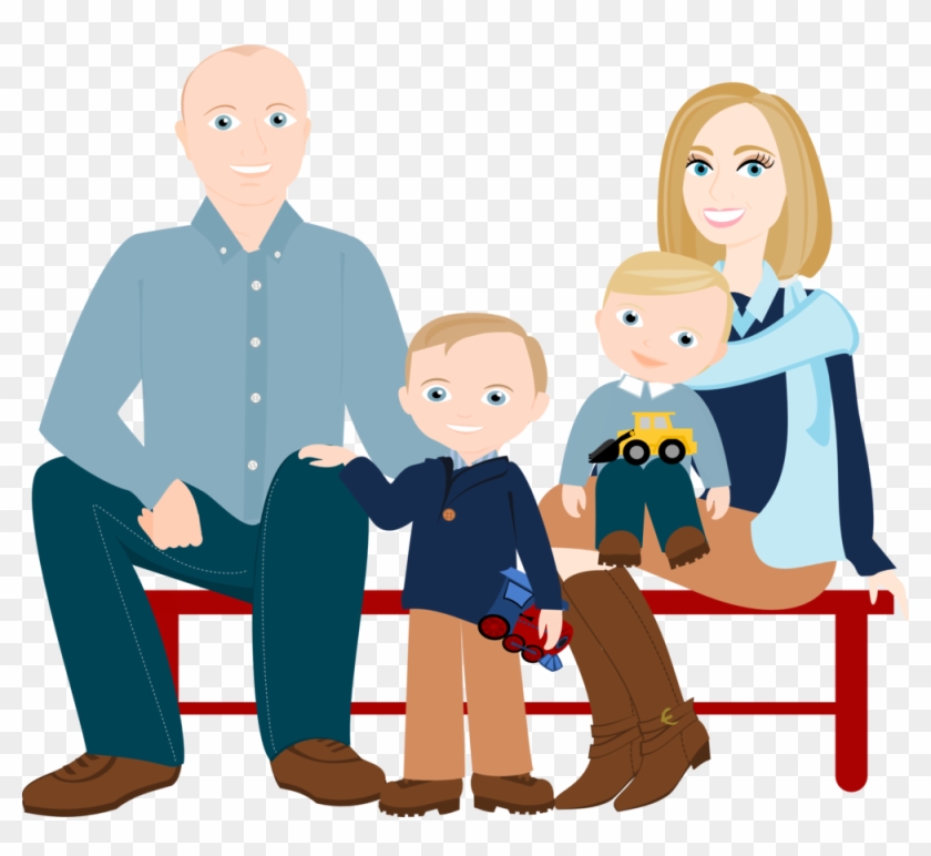 3 To 5 People Cartoon Family Drawing ~ Custom Illustration - Family Png Cartoon #653769