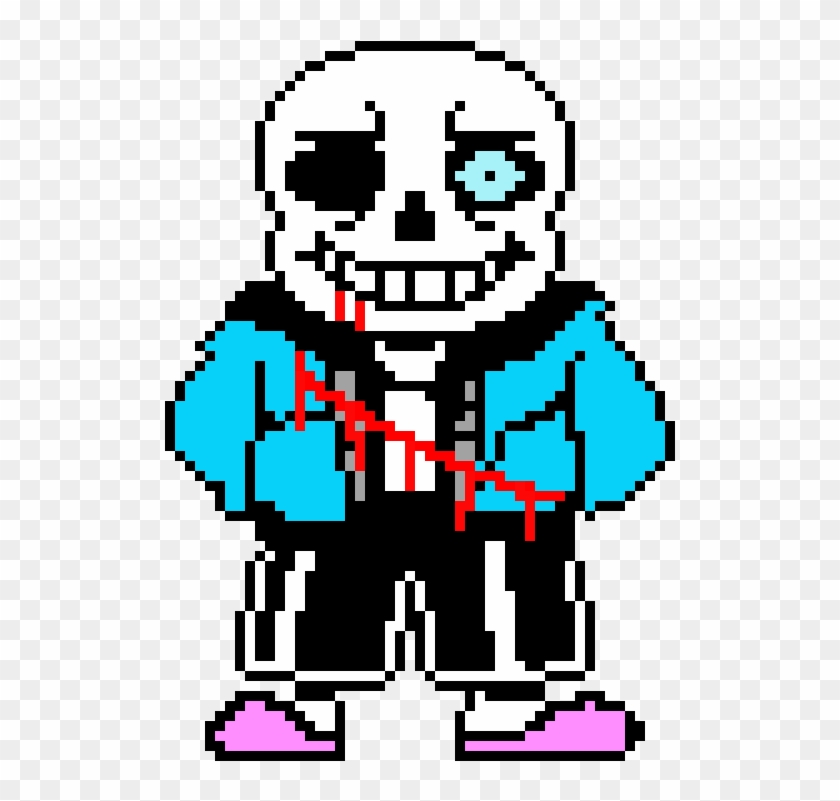 Sans undertale battle sprite remade pixel art