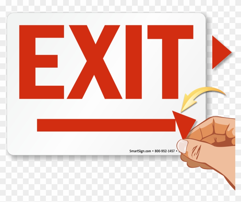 Exit Directional Arrowheads Sign - Fire Exit #653993