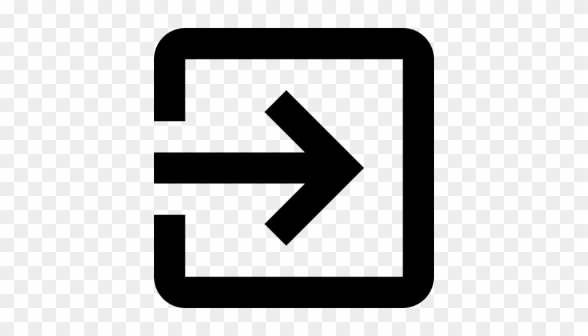 Exit To App Button Vector - Entry Exit Icon #654053