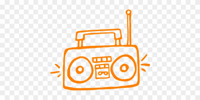Radio Playing Antenna Audio Sound Music Eq - Music Box Clip Art #654341