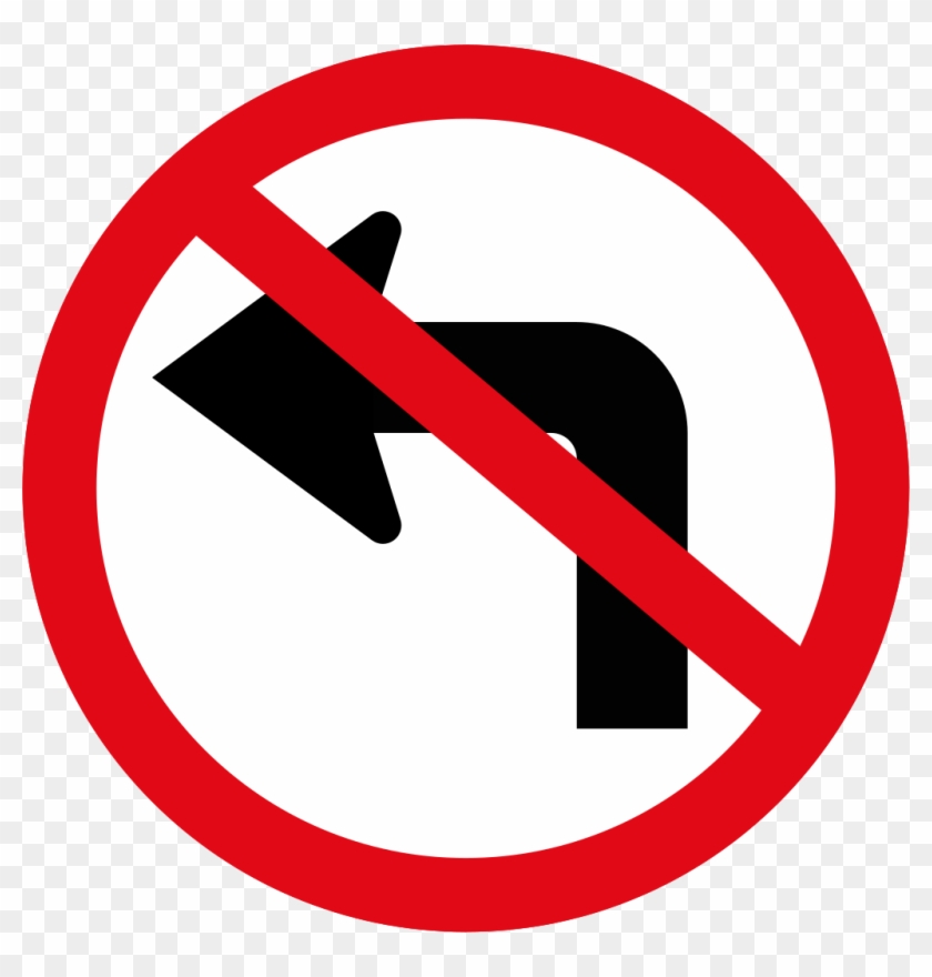 Sadc Road Sign R209 - Turn Prohibition Sign Png #654374