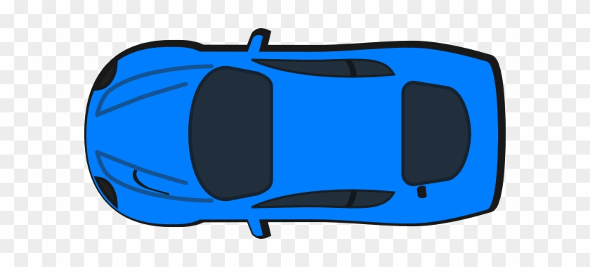 180 Svg Clip Arts 600 X 300 Px - Blue Car Top View Png #654584