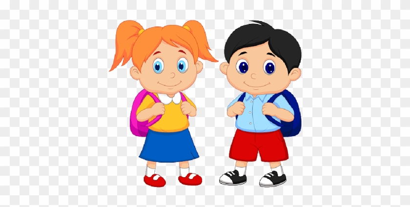 Funny School Children Cartoon Images - Boy And Girl Cartoon #654717