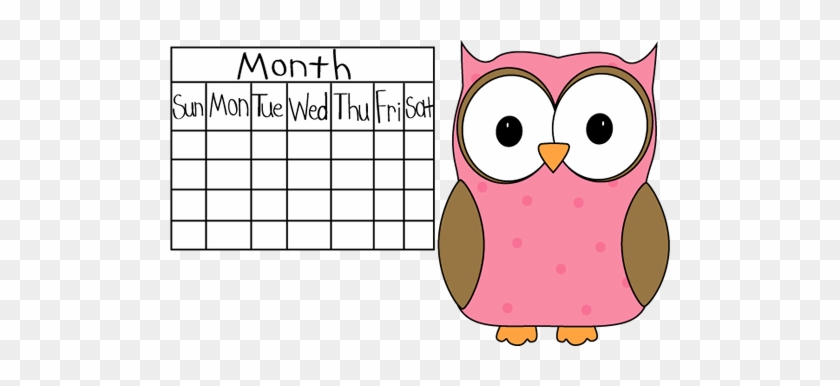 Classroom Job Clip Art - Owl Calendar Clipart #654804