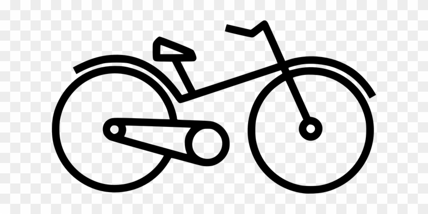 Bicycle, Vehicle, Two Wheelers, Wheels - Living Things Clip Art Black And White #654834