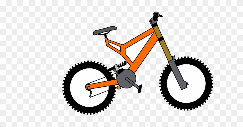 Cartoon, Bikes, Orange, Transportation, Bike - Bike Clip Art #654854