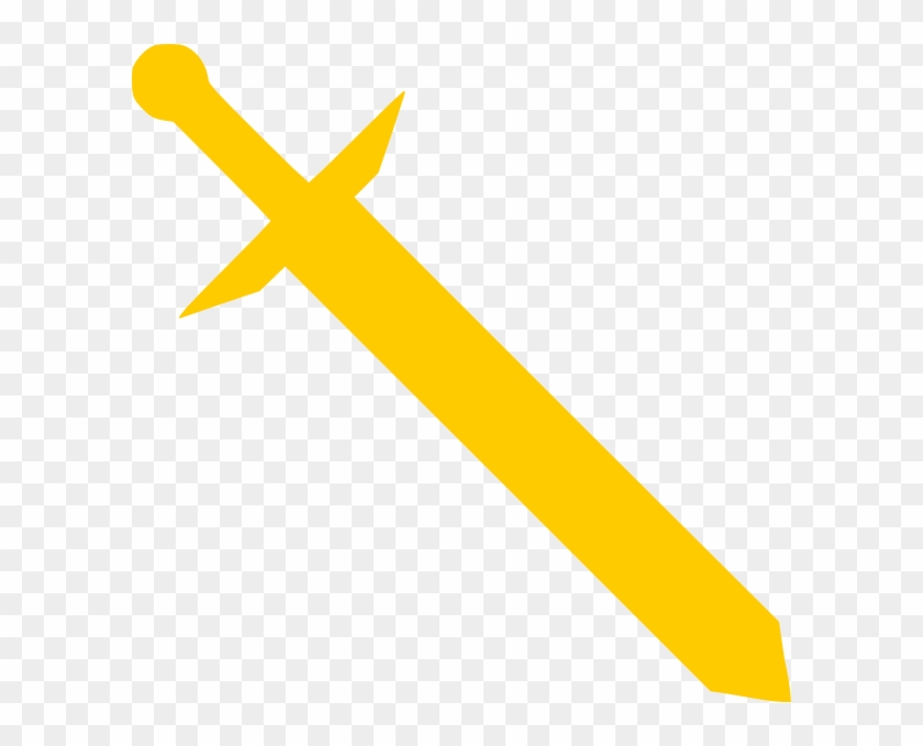 Gold Sword Clip Art At Clker - Gold Sword Clipart #654954