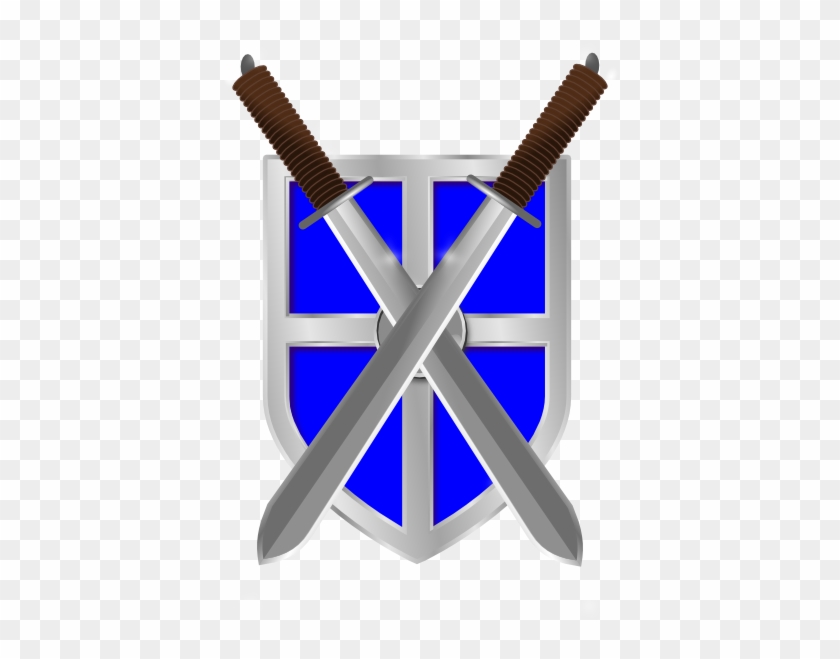 Swords And Blue Shield Clip Art At Clker - Defending Your Faith Bible Verses #655040