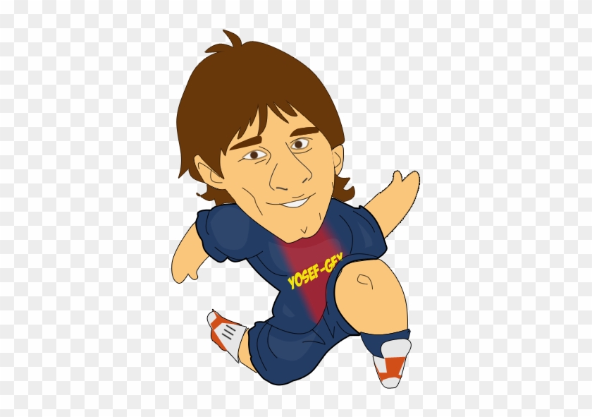 Messi Render Cartoon By Yosef-gfx - Messi Animated Cartoon - Free  Transparent PNG Clipart Images Download