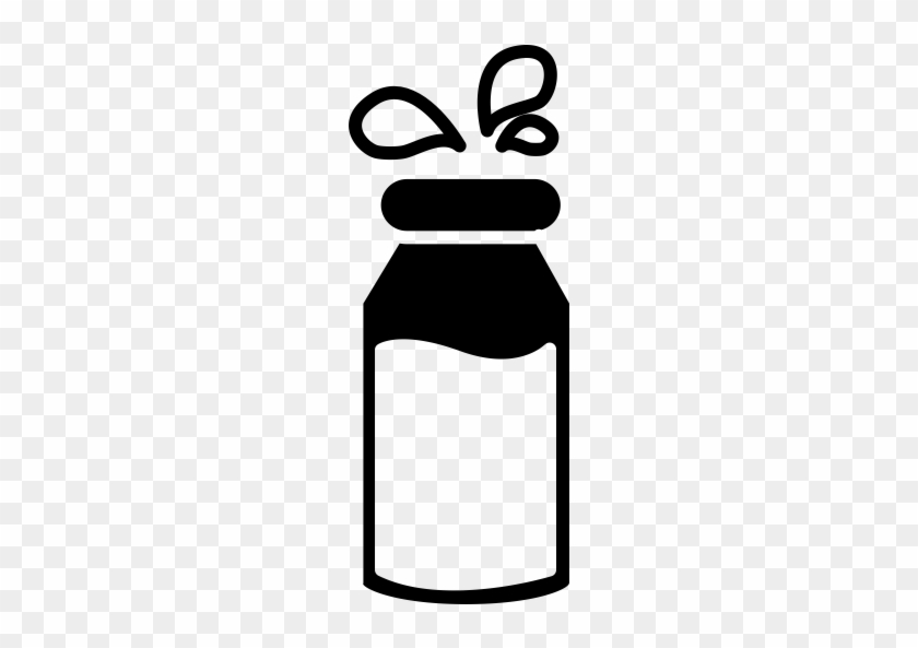 Bottle Of Milk With Droplets, Bottle Of Milk, Cow Milk - Milk Bottle Vector Png #655239
