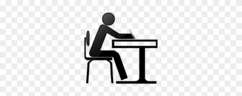 Motivation - Student At Desk Icon #655359