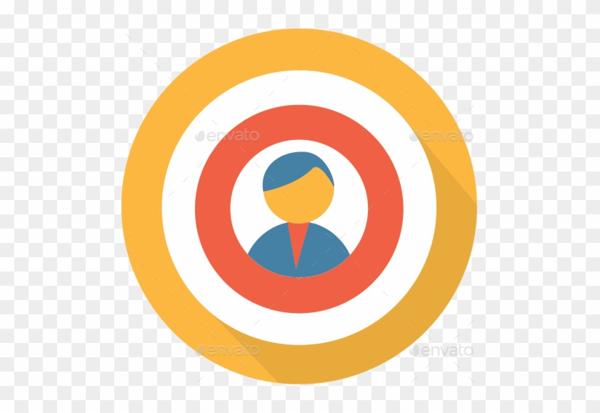 Icon Seo Pack - Target Audience Flat Icon #655467