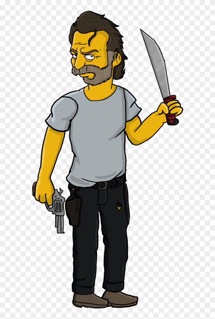 Rick Grimes Simpson By Thewalkerprieton - Rick Grimes Simpsons #655796