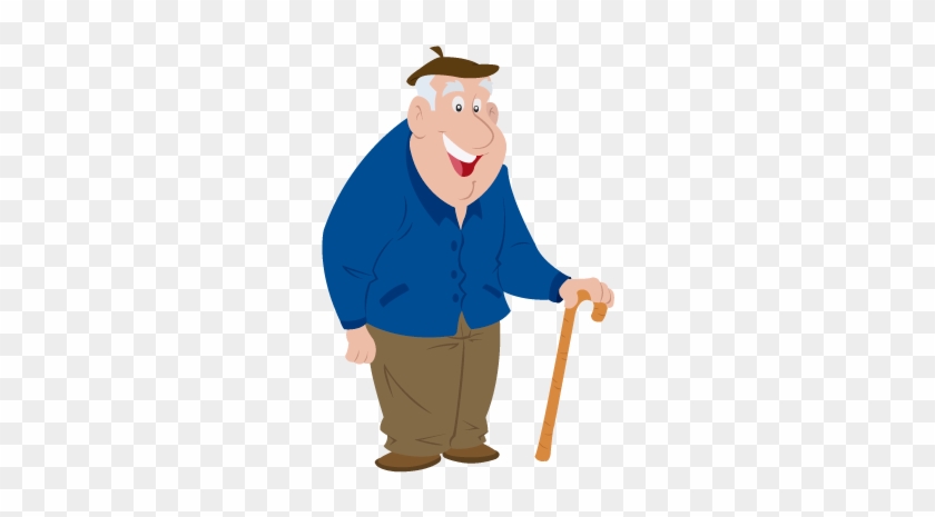 Adultomayor - Abuelo Con Baston Png #655800
