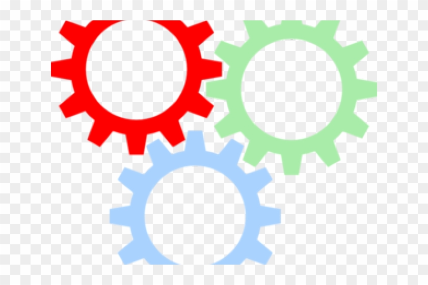 Colorful Gears Cliparts - Gears Transparent Background Red #655974