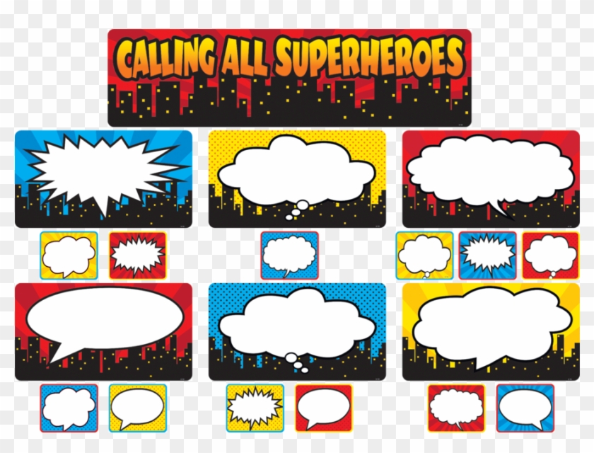 Tcr5825 Calling All Superheroes Mini Bulletin Board - Superheroes Classroom Theme #656205