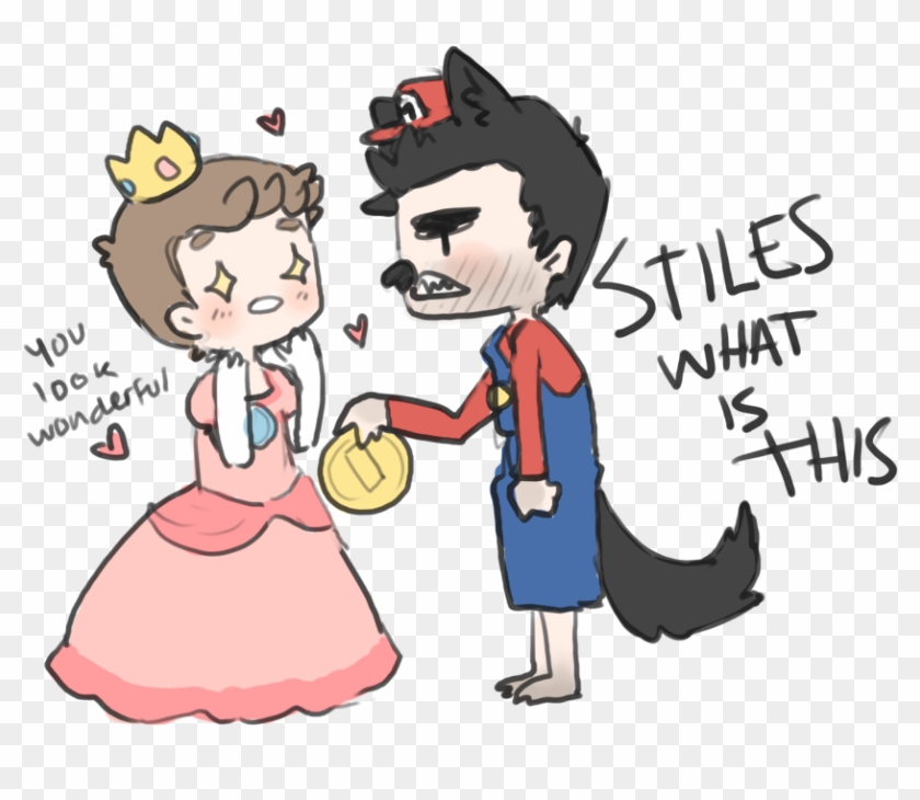 Mario And Peach By Maicafee - Cute Sterek Drawings #656472