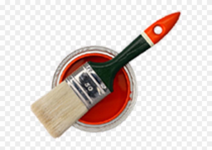 Paint Cans And Brushes Clip Art - Paint Brush And Paint Tin #656534