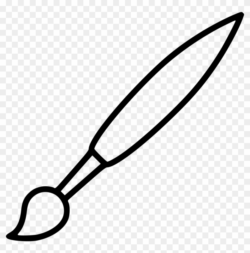 Brush Design Draw Paint Paintbrush Painting Comments - Paint Brush Line Drawing Png #656537