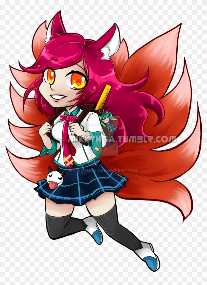 Mikkynga 66 7 Lol - League Of Legends Cute Academy Ahri #656579