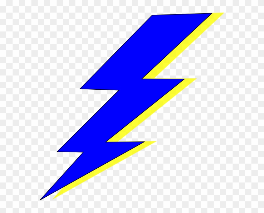 Lightning Bolt Right Svg Clip Arts 588 X 597 Px - Blue And Yellow Lightning Bolt #656597