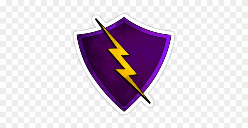 Purple Lightning Bolt - Shield With Lightning Bolt #656635