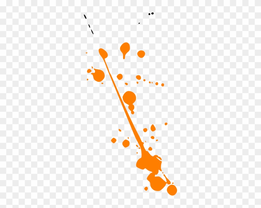 Splatter Clipart Orange - Orange Paint Splatter Png #656660