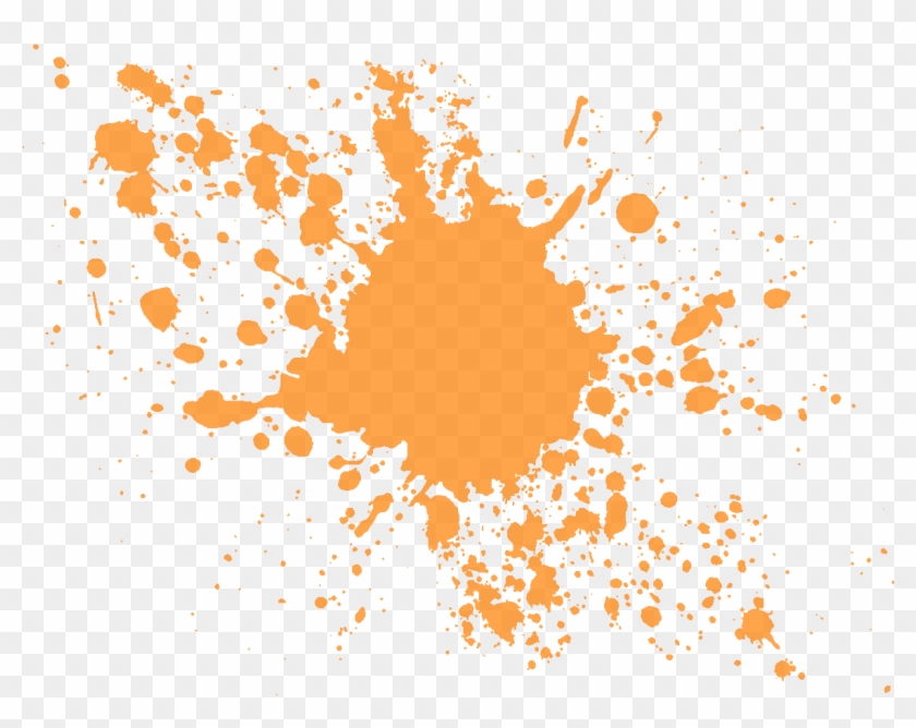 Splatter Clipart Orange - Salpicadura De Pintura Png #656703